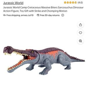 Mattel Jurassic World Massive Biters Sarcosuchus Dinosaur Action Figure.